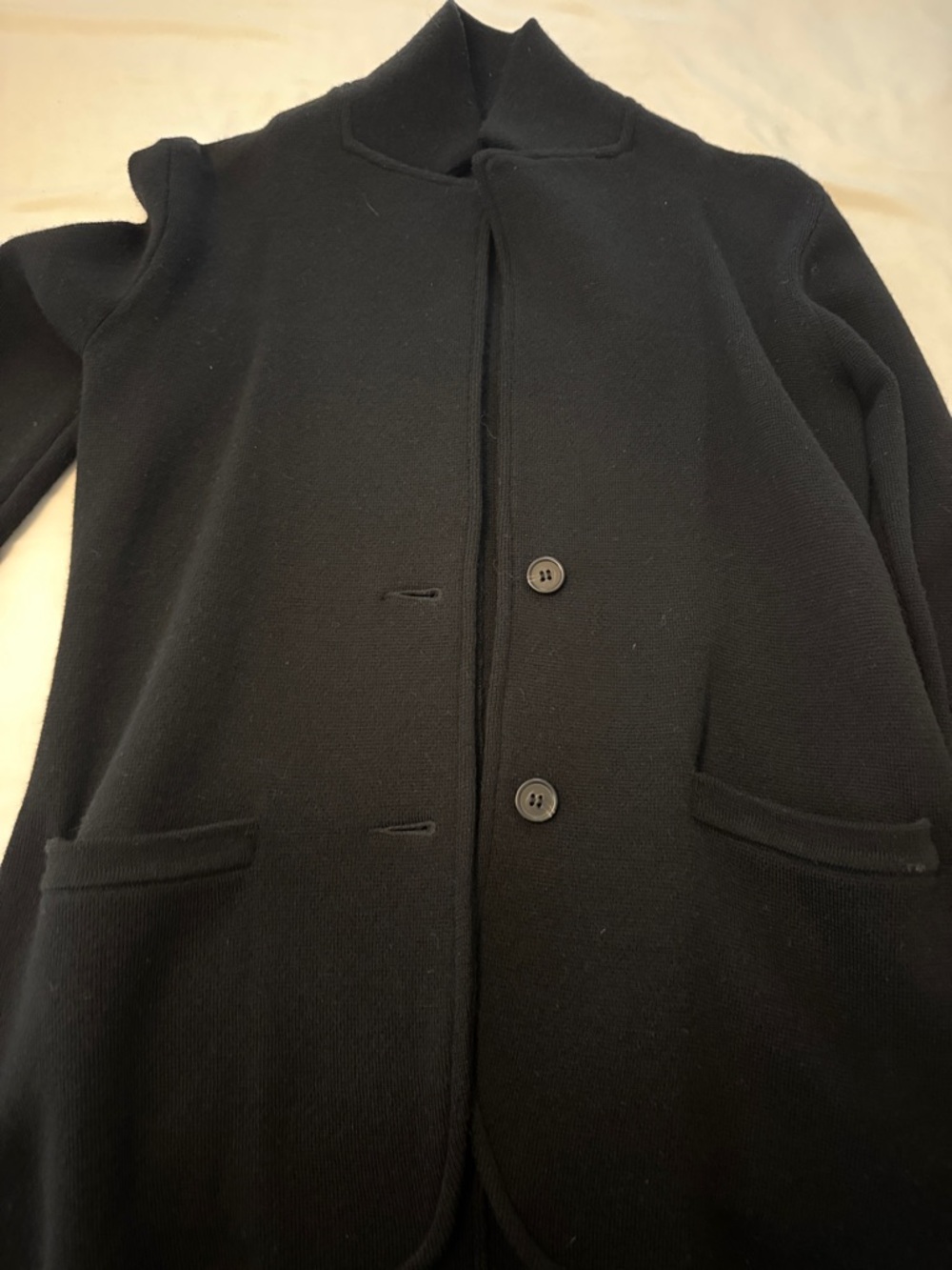 J. Crew Classic sweater black Button-Up Knit Jacket
